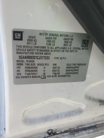 2012 BUICK ENCLAVE   
