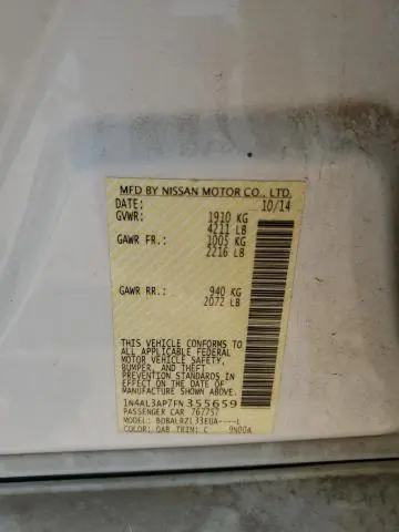 2015 NISSAN ALTIMA 2.5  