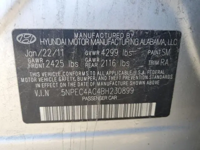 2011 HYUNDAI SONATA SE  