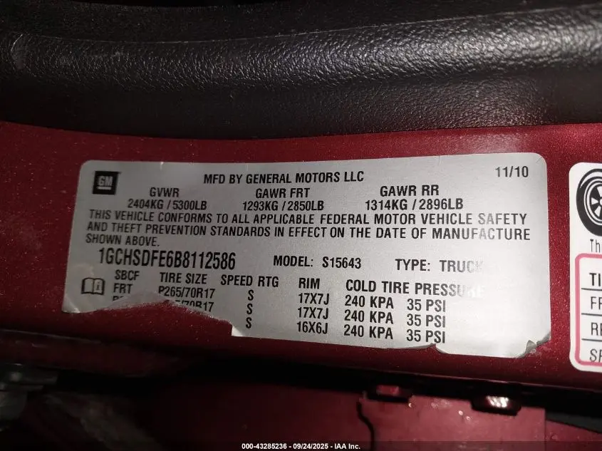 2011 CHEVROLET COLORADO 2LT