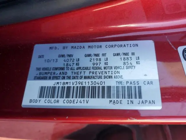 2014 MAZDA 3 TOURING  