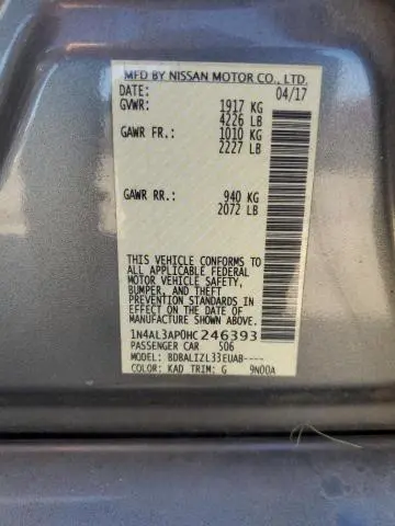 2017 NISSAN ALTIMA 2.5  