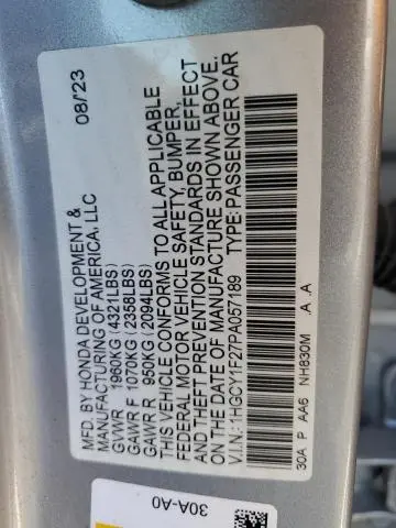 2023 HONDA ACCORD LX  