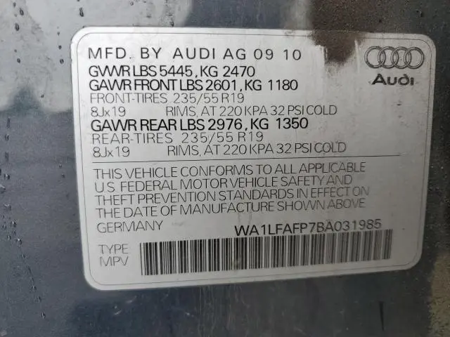 2011 AUDI Q5 PREMIUM PLUS  