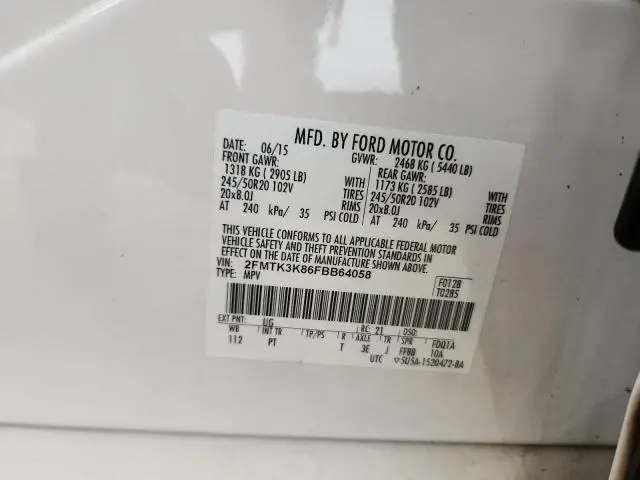 2015 FORD EDGE TITANIUM  