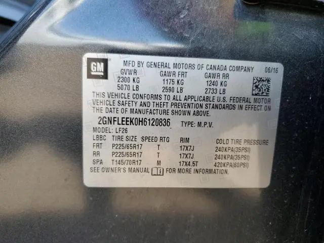 2017 CHEVROLET EQUINOX LS