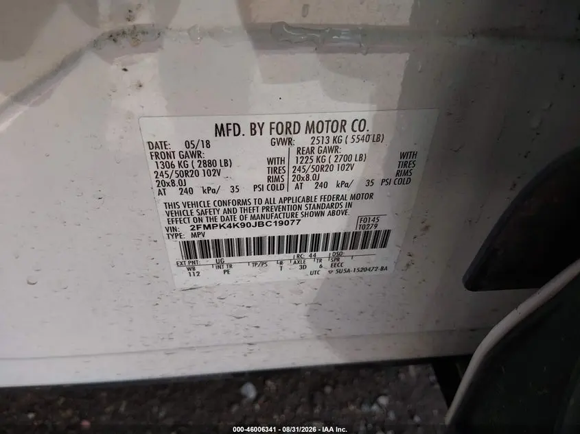 2018 FORD EDGE TITANIUM