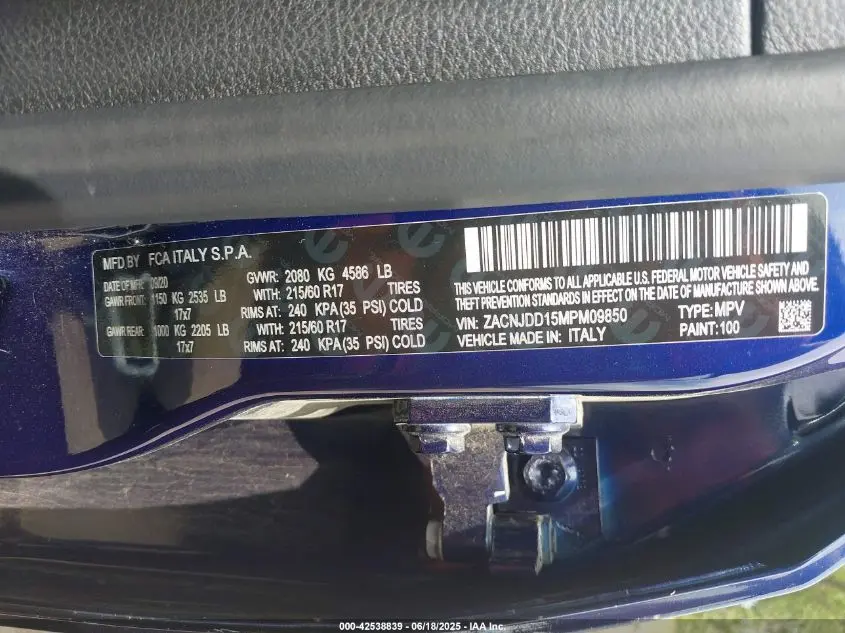 2021 JEEP RENEGADE LIMITED 4X4