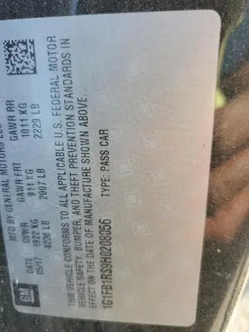 2017 CHEVROLET CAMARO LT