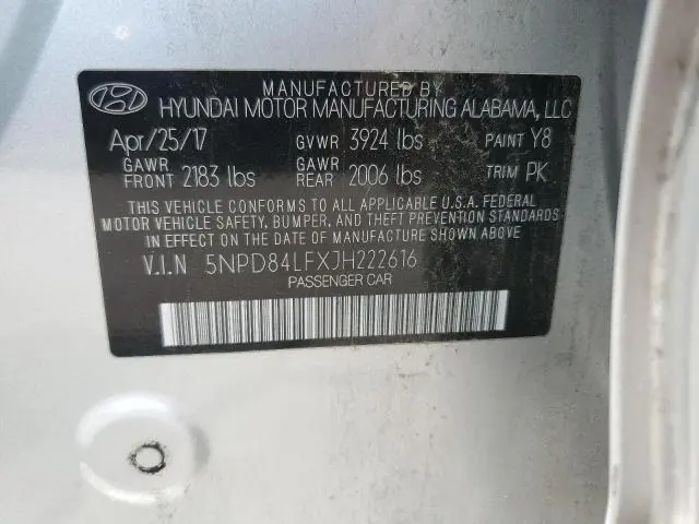2018 HYUNDAI ELANTRA SEL  