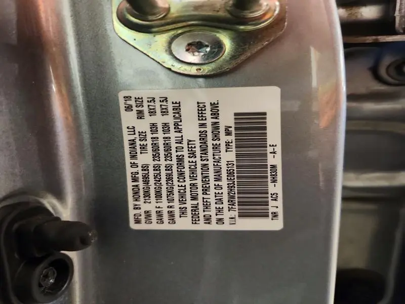 2018 HONDA CR-V TOURING  