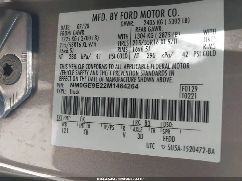 2021 FORD TRANSIT CONNECT XL PASSENGER