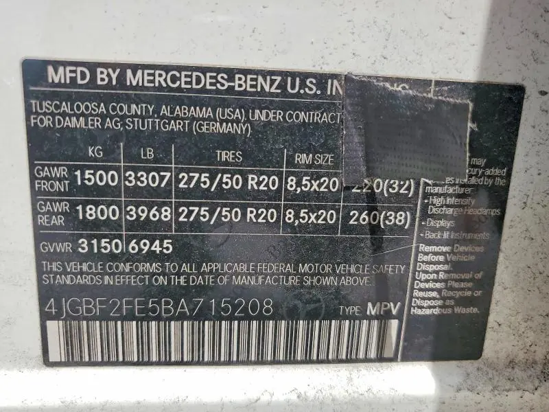 2011 MERCEDES-BENZ GL 350 BLUETEC  