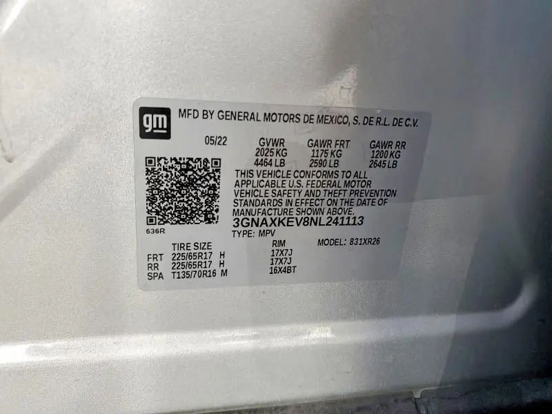 2022 CHEVROLET EQUINOX LT  