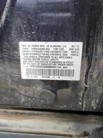 2016 ACURA MDX TECHNOLOGY  