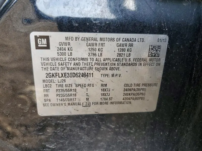 2013 GMC TERRAIN SLT  