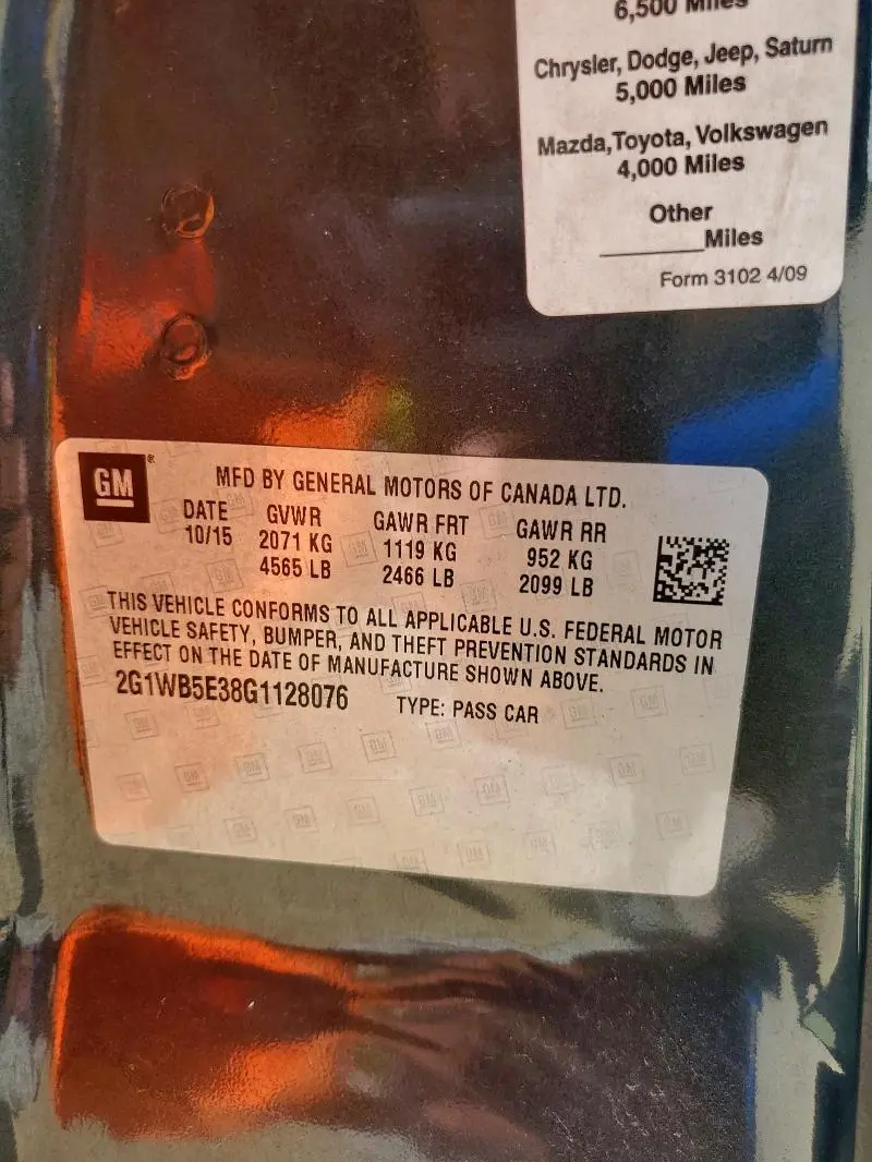 2016 CHEVROLET IMPALA LIMITED LT  