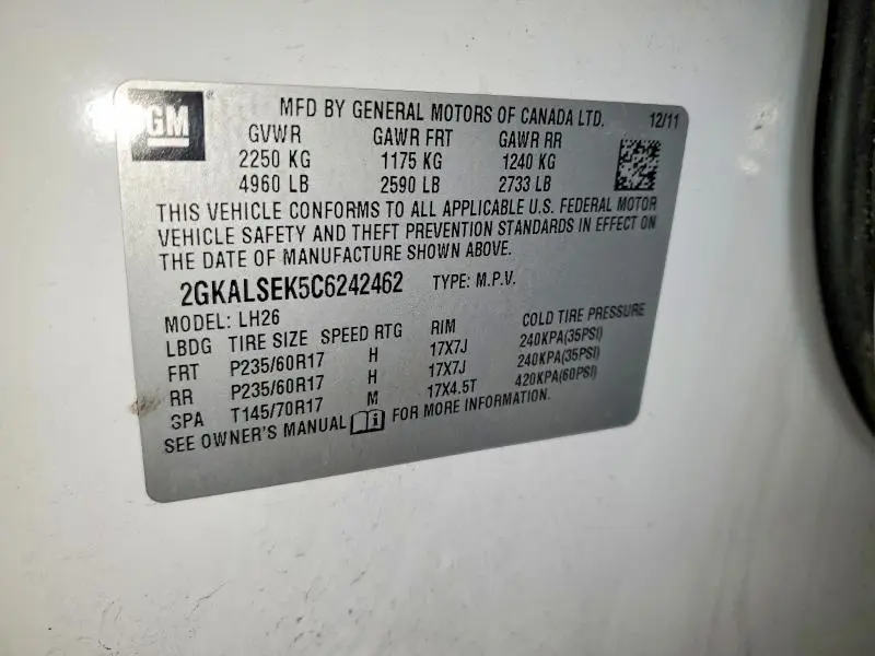 2012 GMC TERRAIN SLE  