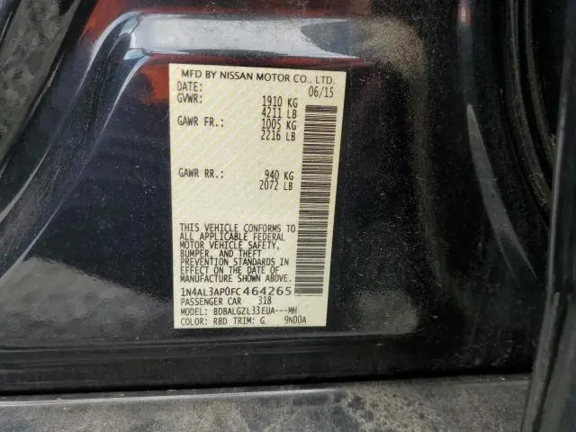 2015 NISSAN ALTIMA 2.5  
