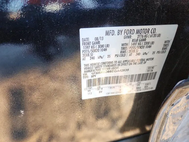 2014 FORD EXPLORER XLT  
