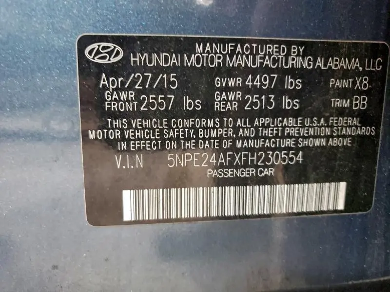 2015 HYUNDAI SONATA SE  