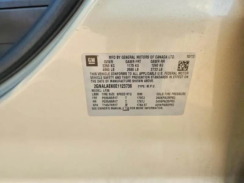2014 CHEVROLET EQUINOX LS  
