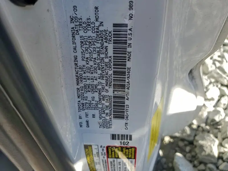 2010 TOYOTA TACOMA ACCESS CAB  