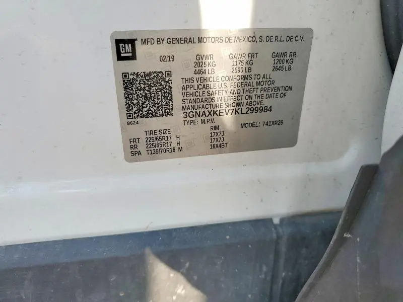 2019 CHEVROLET EQUINOX LT  