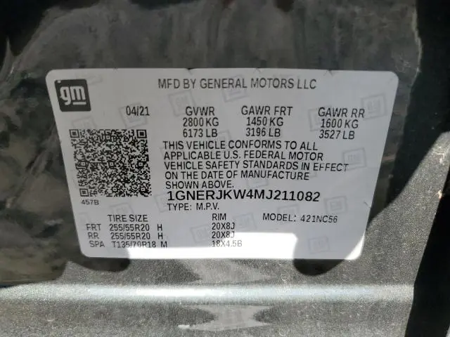 2021 CHEVROLET TRAVERSE RS  