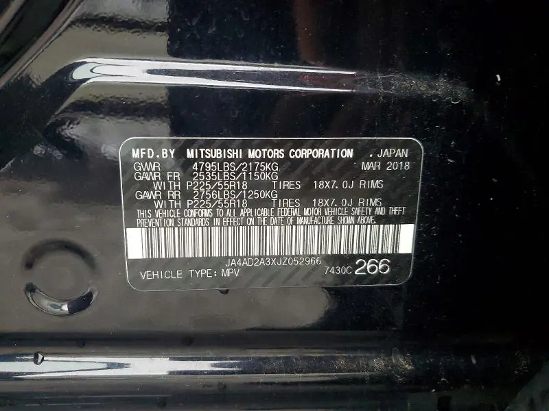 2018 MITSUBISHI OUTLANDER ES  