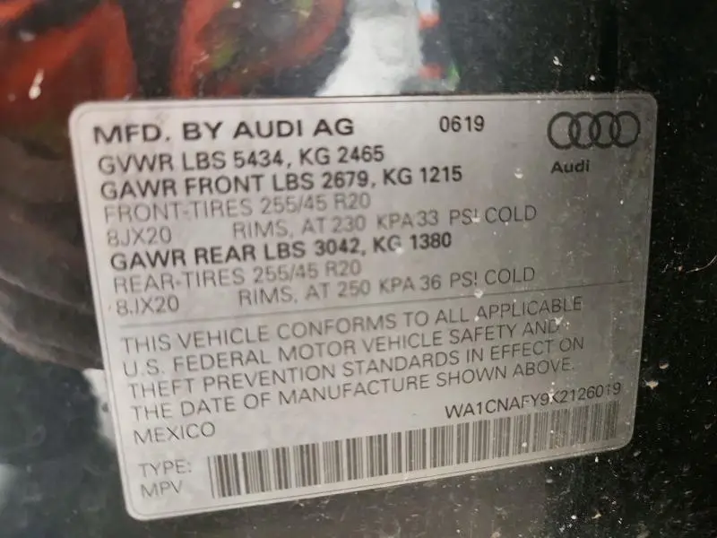2019 AUDI Q5 PRESTIGE  