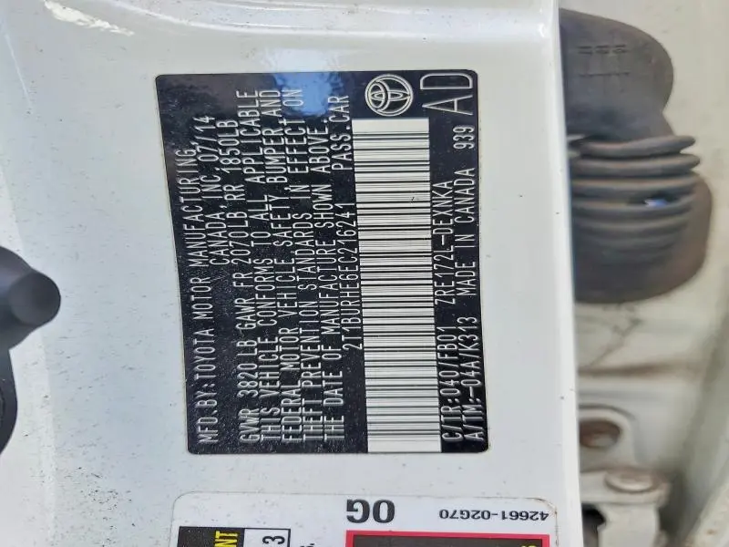 2014 TOYOTA COROLLA LE  