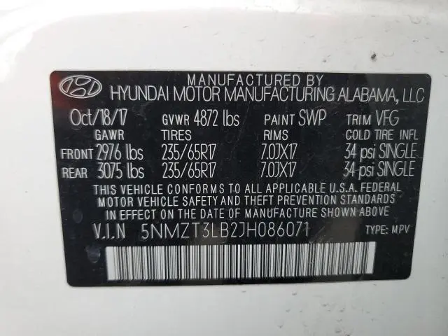 2018 HYUNDAI SANTA FE SPORT   