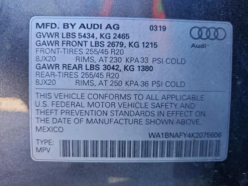 2019 AUDI Q5 PREMIUM PLUS  