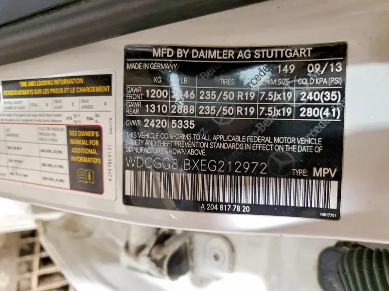 2014 MERCEDES-BENZ GLK 350 4MATIC  