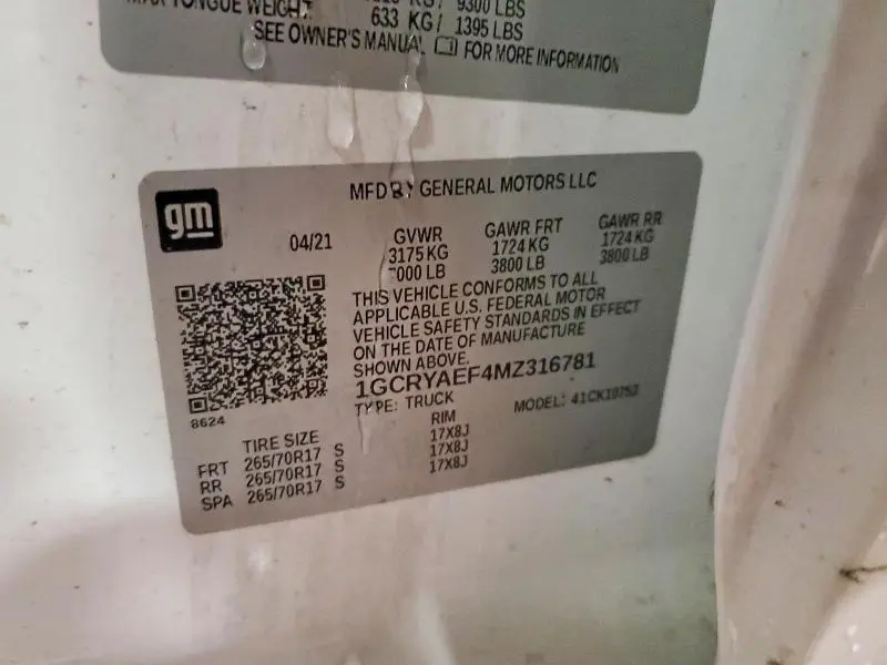 2021 CHEVROLET SILVERADO K1500  