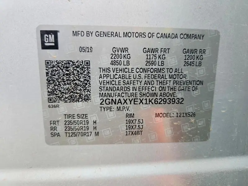 2019 CHEVROLET EQUINOX PREMIER  