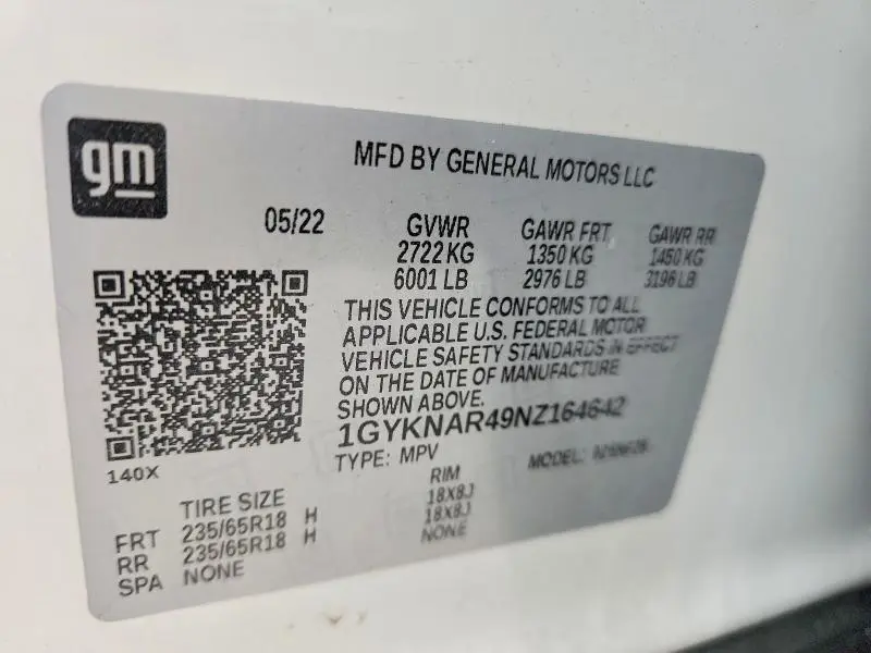 2022 CADILLAC XT5 LUXURY  