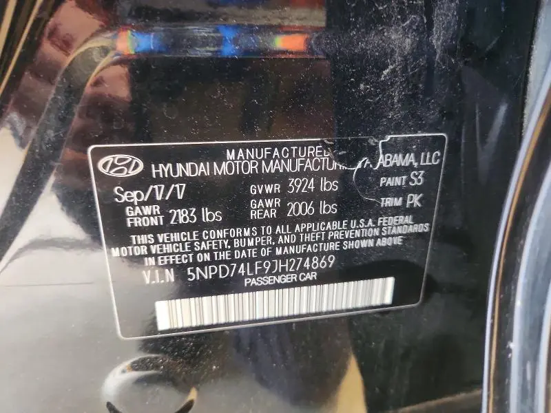 2018 HYUNDAI ELANTRA SE  