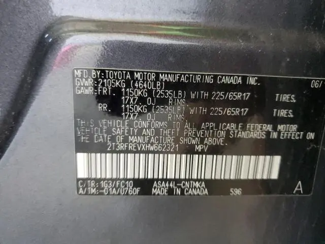 2017 TOYOTA RAV4 XLE