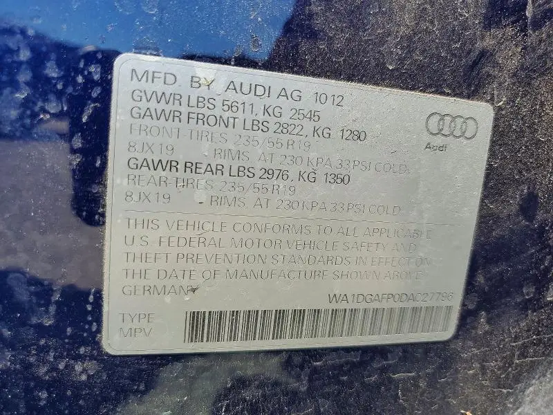2013 AUDI Q5 PREMIUM PLUS  