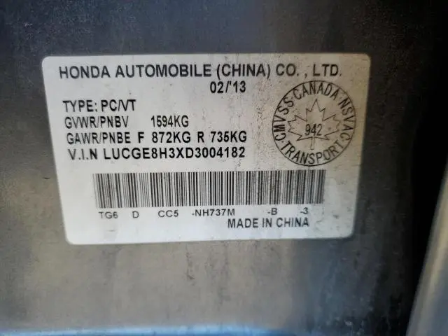 2013 HONDA FIT DX-A