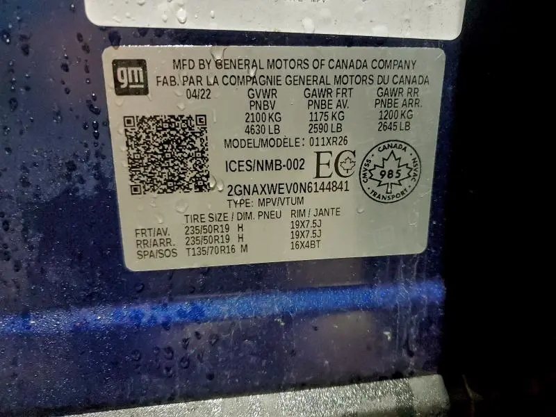 2022 CHEVROLET EQUINOX RS  