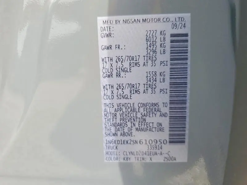 2025 NISSAN FRONTIER PRO-4X  