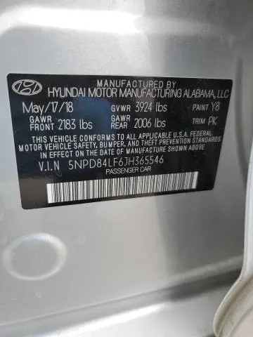 2018 HYUNDAI ELANTRA SEL