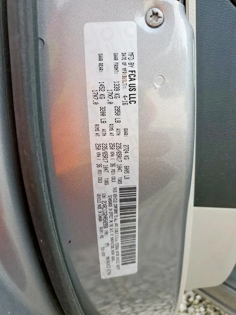 2017 CHRYSLER PACIFICA LX  