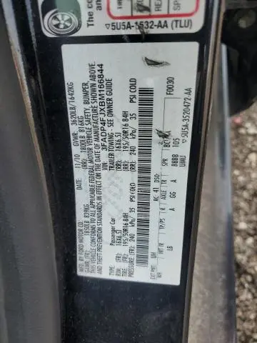 2011 FORD FIESTA SES  