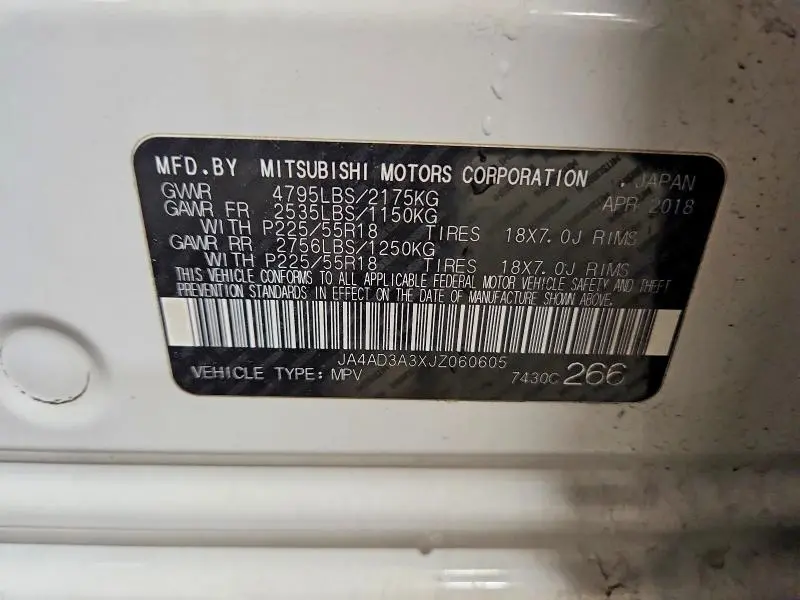 2018 MITSUBISHI OUTLANDER SE  