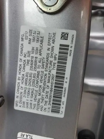 2017 HONDA CR-V EXL  
