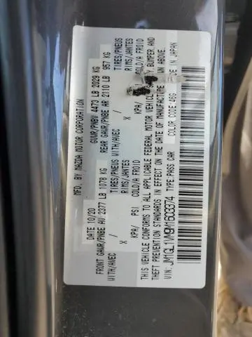 2021 MAZDA 6 TOURING  